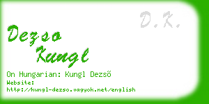 dezso kungl business card