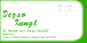 dezso kungl business card